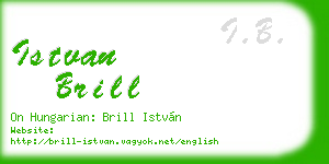 istvan brill business card